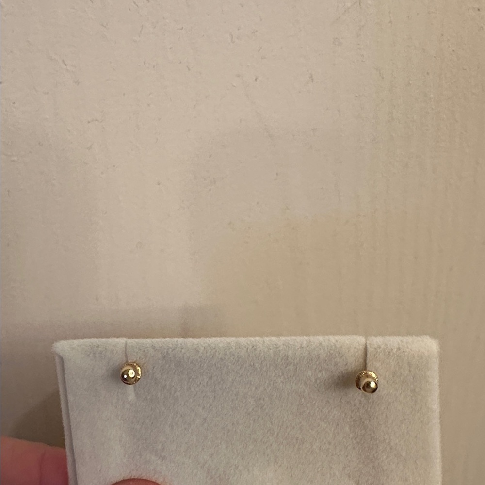 Blue Topaz Heart Stud Earrings - Picture 3 of 3